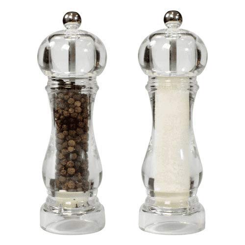 Bisetti Set Macina Pepe + Macina Sale 16,5 cm Trasparente (Coppia)