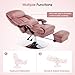 BarberPub Pedicure Chair, 360° Rotating Lifting Facial Beauty Spa Chair,Adjustable Tattoo Salon Spa Esthetician Beauty Equipment 3571 (Fabric, Pink)