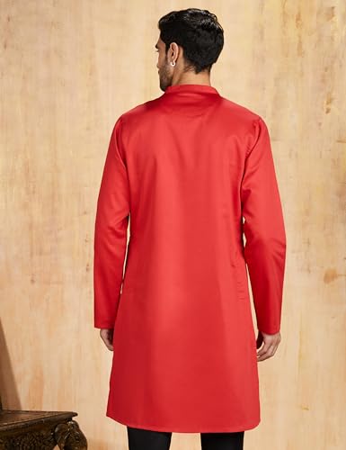 Image of Amazon Brand - Symbol Men Festive Embellished Long Kurta (Regular Fit)