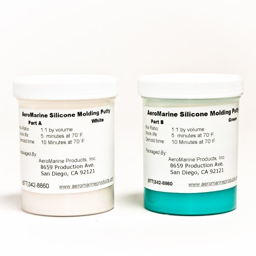 AeroMarine Silicone Mold Making Putty - Fast Setting, Clear, Paste, Water Resistant, 50cc, 1 Count