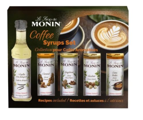 Monin Coffee Syrups Set 5x 50ml Flasche