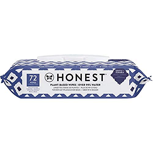 Honest Toallitas para Bebé, 72 toallitas - patrón de azul Ikat