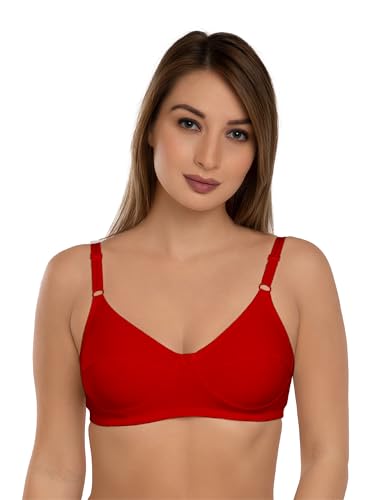 Image of Daisy DEE Women's Cotton Seamed Non-Wired Regular Straps Full Coverage Non-Padded Bra - NSHTL