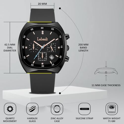 Image of Quadra 5681 Chronograph Watch for Women with Fashion-Led Dial Design, Silicone Strap Comfort, Luminous Hands & Date Display I Ladies & Girls | Casual, College, Everyday & Gifting