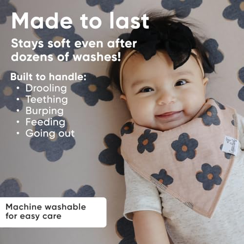 Copper Pearl Baby Bandana Drool Bibs for Drooling and Teething 4 Pack Gift Set Gemma in Tan3