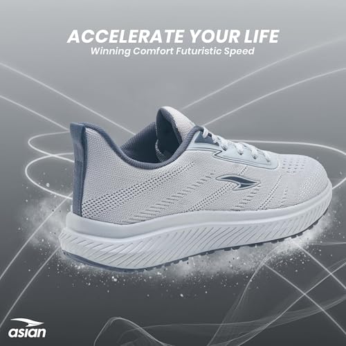 Image of ASIAN Raftaar-18 Sports Shoes for Men | Stylish Knit Mesh Shoes with Memory Foam | Responsive Sole Grip for Running, Gym, Training