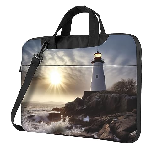 Sacoche ordinateur portable grande capacité avec protection antichoc et motif marin