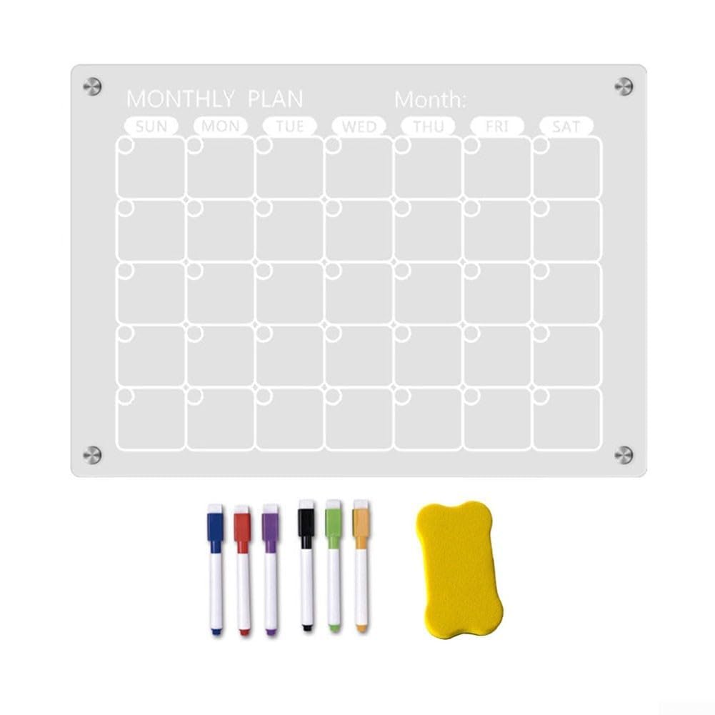Tablero planificador acrílico con imanes fuertes para organización cocina oficina