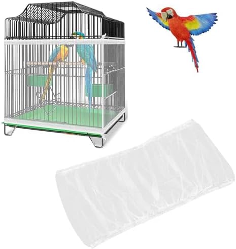 Copertura Per Gabbia Uccelli Extra Large In Nylon Nero, Morbida E Traspirante - Trattiene Semi E Piume! - Foto 6