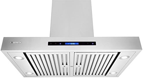 XtremeAir Pro-X Series PX06-I36, 36" Wide, Easy Clean swing-able baffle Filters, Stainless Steel, Island Mount Range Hood
