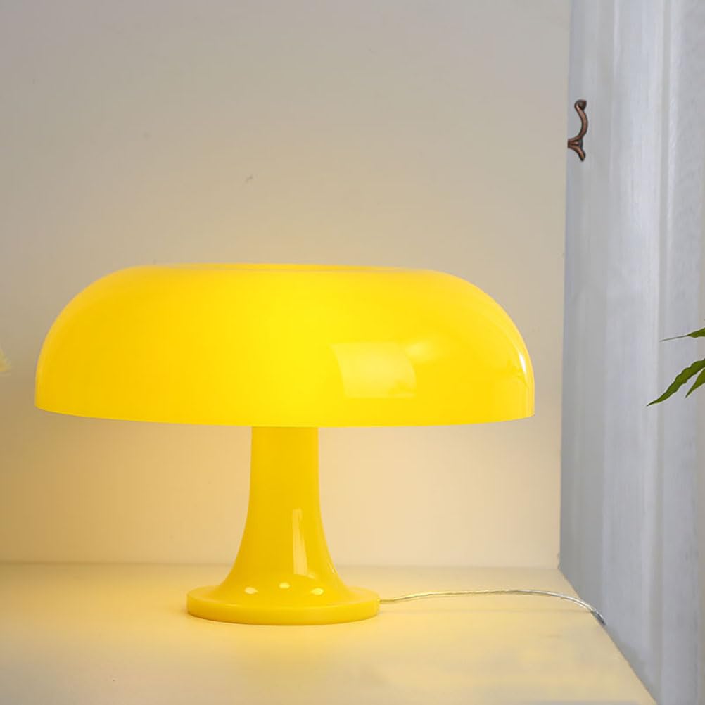 Pilz Tischlampe LED Pilz Tischleuchte Yellow Mushroom Lamp Dimmbare mit USB Kabel 3000K-6000K Pilz Lampe Nachttischlampe Retro Schreibtischlampe für Schlafzimmer Wohnzimmer Bars Dekor