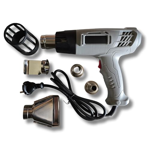 Pistola de Calor 2000W Pistola de Aire Caliente Temperatura ajustables 600℃ Decapadora Protección Contra Sobrecarga, para Soldar, Quitar Pintura y Calentar