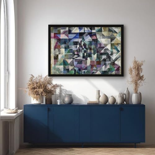 Décoration murale Robert Delaunay « Window on the City » tableau sur toile pour salon - 4