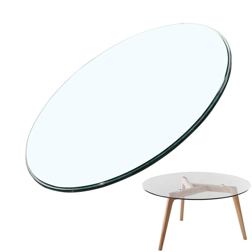 KXWOQ3ED Tablero de Mesa de Cristal Redondo, Tapa de Mesa de Vidrio Templado, Tablero de Vidrio para Mesa de Comedor, Mesa de Centro, Mesa de Oficina, Mesa Auxiliar(45CM(18INCH))
