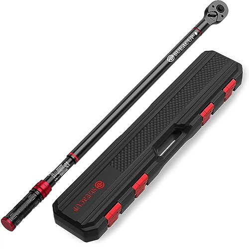 Image of SUERCUP 3 /4-Inch Drive Click Torque Wrench, 100-700ft.lb /135.5-948.5Nm | Heavy Duty Torque Wrench, ±3% Accuracy, Dual-Direction Adjustable, 48-Tooth, for Oil Rigs, Truck & Tractor Maintenance