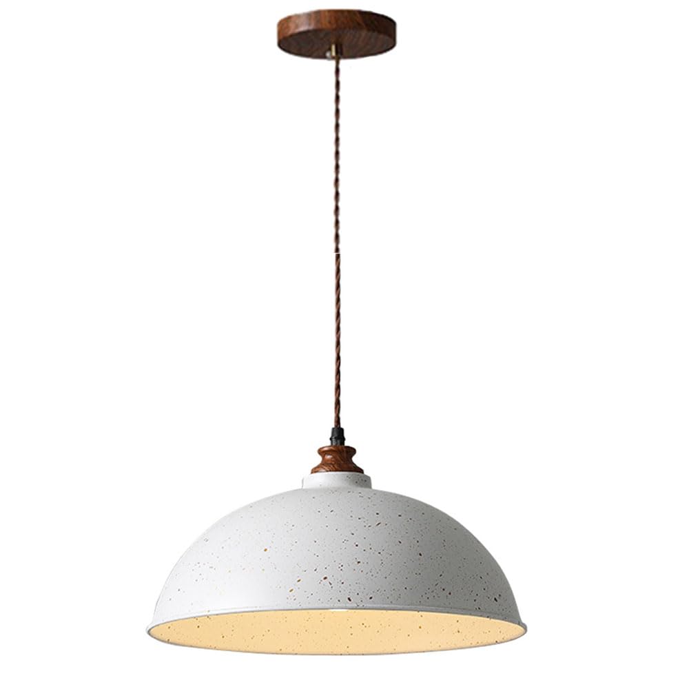 YGZPALH Scandinavian White Chandelier Round Metal Pendant Light Fixture Modern Design Decor Lantern Adjustable Height Nordic Bedroom Chandeliers for Restaurant Bar Coffee Dining Room Decor