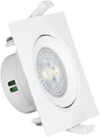 Kit 10 Spot Quadrado 5W Led Direcionável de Embutir 6500k