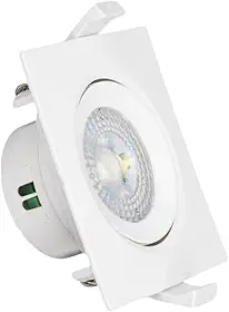 Kit 10 Spot Quadrado 5W Led Direcionável de Embutir 6500k