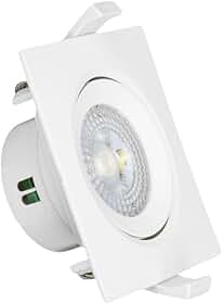 Kit 10 Spot Quadrado 5W Led Direcionável de Embutir 6500k