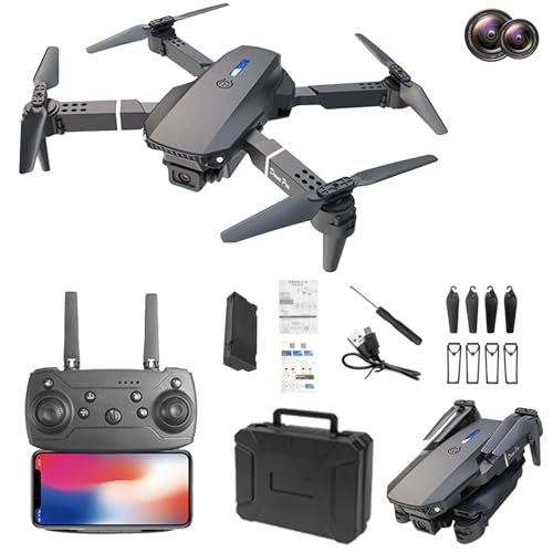 Drone with Camera, 1080P HD FPV Foldable RC Quadcopter with Large Batteries Capacity, Take Off/Landing, Speed Adjustment, Altitude Hold Headless Mode
