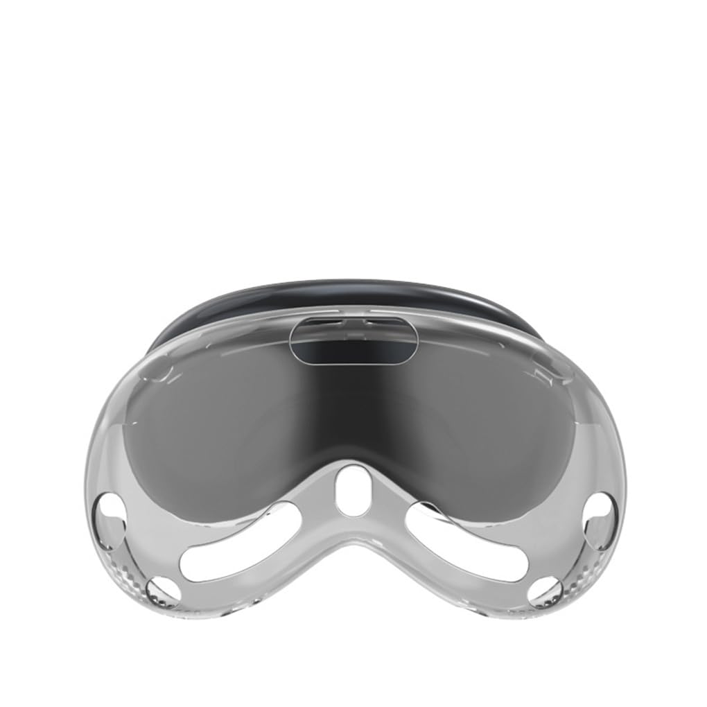 Coque de protection compatible avec Apple Vision Pro, coque transparente en TPU pour accessoires Vision Pro, protection d'écran pour casque de réalité virtuelle, coque anti-rayures (noir)