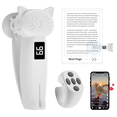 Remote Control Page Turner for Kindle, eBook Reader Accessory (White)
