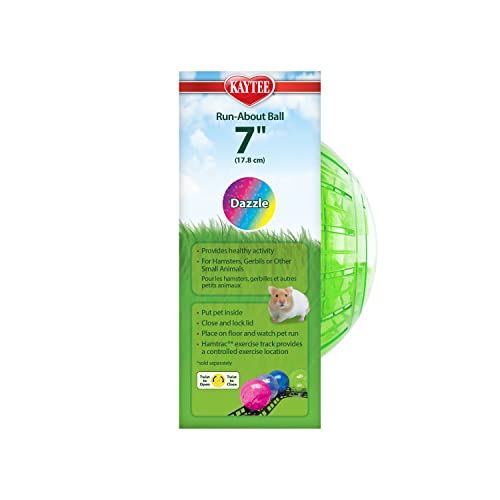 Kaytee 7" Dazzle Run-About Exercise Ball For Pet Hamsters & Gerbils #TOP3