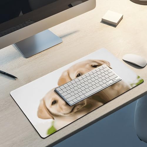 Mouse pad grande blanco con base de goma antideslizante miniatura 5