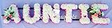 Silky Bouquets Auntie Artificial Silk Funeral Flower Any 6 Letter Tribute Name Wreath Memorial