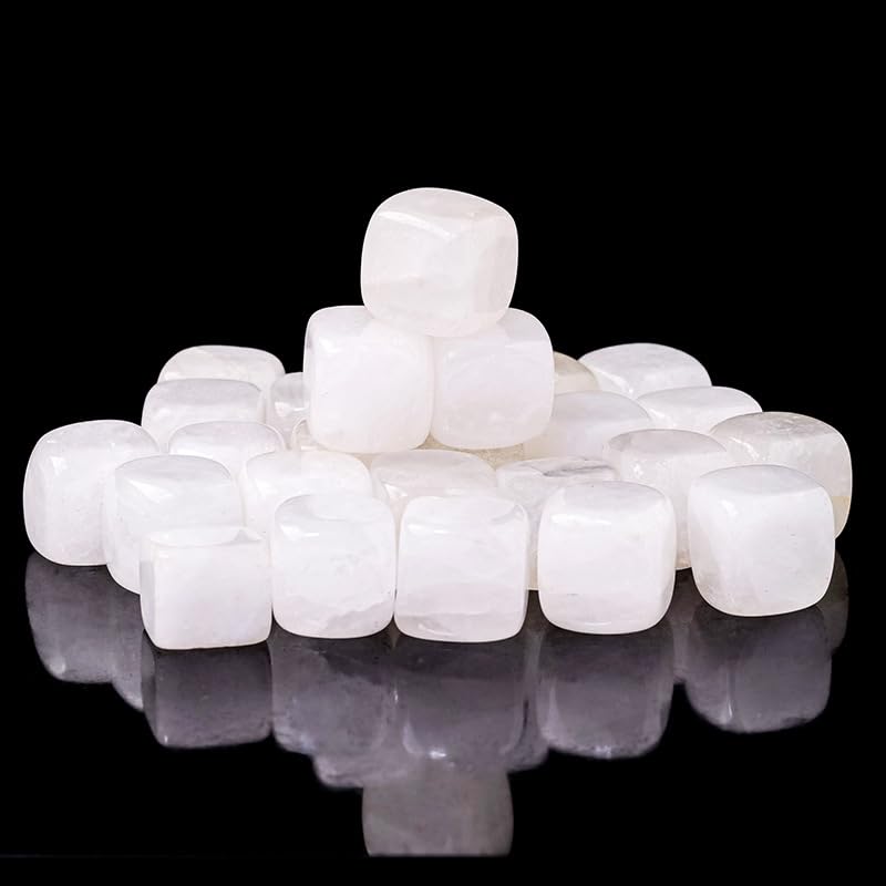 Namzi 100g White Natural Crystal raw Stone Block Stone Aromatherapy Stone Expansion Stone Fish Tank Decoration Natural Block Stone 1.5-2cm