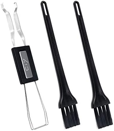 New Fashion Kingdom Keycap Puller Switch Puller Stainless Steel Keycap Removal Tool with 2 Pcs Keyboard Cleaning Brush for Mechanical Keyboard