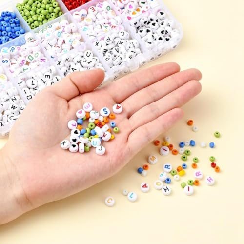 Image of Beadsnfashion Multicolor Colors Glass Seed Beads with Beads Storage Box for DIY Jewellery Making, Beading, Embroidery and Art & Crafts Fir Girls and Kid