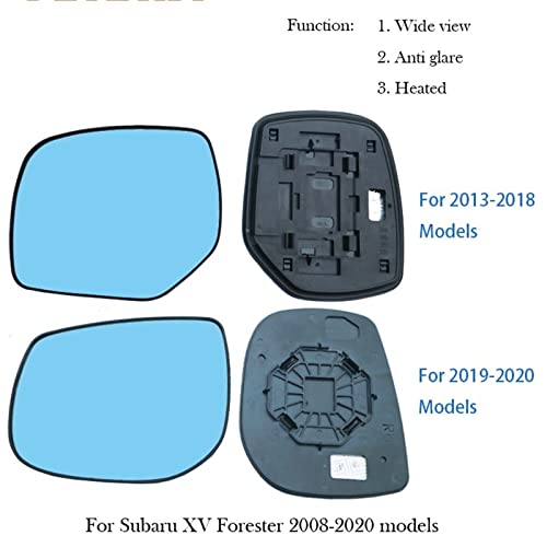 Espejo exterior calentable gran angular azul para Subaru Forester XV de 2013 a 2018 3