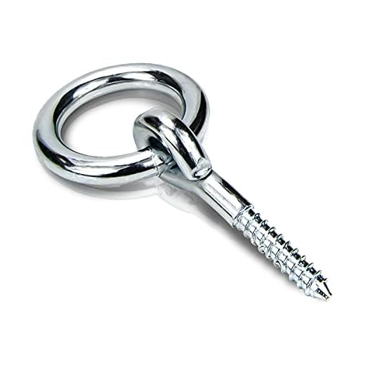 * Ringschraube mit Befestigungsring | verzinkter Stahl | Holzgewinde | Augbolzen Ösenschraube Schraubring Schaukelbeschlag | Gesamtlänge: ca. 125 mm