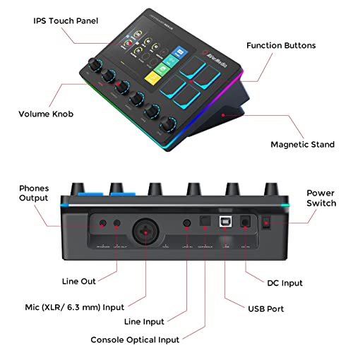 Avermedia Live Streamer Ax310 Creator's Control Center + Live Steamer Mic 330 Dynamic Microphone. Content Creator Live Streaming And Broadcasting Bundle #TOP3