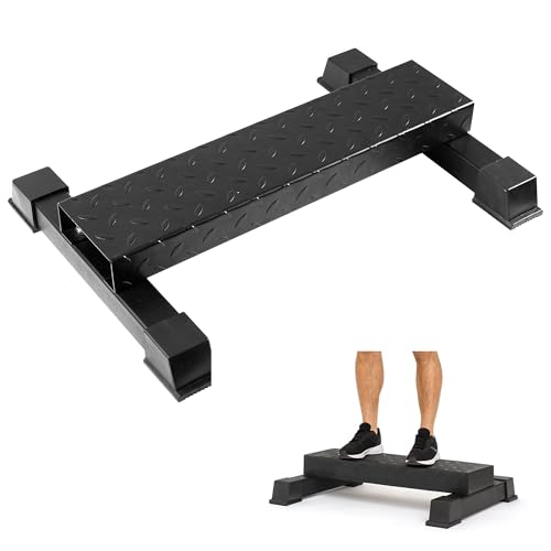 Tanverok Steel Standing Calf Raise Bar Anti-Slip Calf Raise Block & Platform Calf Stretcher Machine for Home Gym Leg & Calf Training Ankle Strength Training & Squat