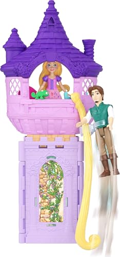 Mattel Disney Princess Toys Rapunzel Tower Playset with 2 Small Dolls Animal Figures Furniture & Accessories Tangled Story Time Stacker - image 4