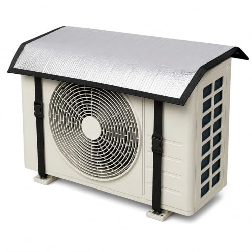 Image of Split AC Cover for Outdoor Unit, Heat-Insulated Weatherproof Compressor Cover, UV, Dust & Rain Protection, Durable AC Outdoor Cover, Extends Lifespan & Boosts Energy Efficiency