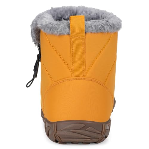 Miniatura 6 de Gaatpot Botas Mujer Invierno Barefoot Botines De Nieve Hombre Cálido Forradas Zapatos Outdoor Calzado Minimalistas Antideslizante Comodo Amarillo 41