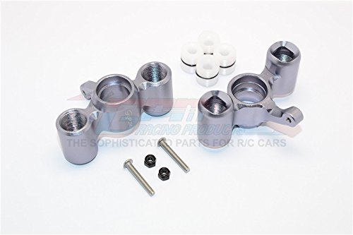 GPMTeam Magic E6 III HX Upgrade Parts Aluminum Front / Rear Knuckle Arm With Delrin Collars - 1Pr Set Gray Silver