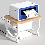 Label Holder for Rolls and Fan-Fold Labels, Thermal Label Holder, Shipping Label Roll Holder for Desktop Thermal Printer, Label Printer Accessory Supplies for Office, Small Business, Home - Malt Color