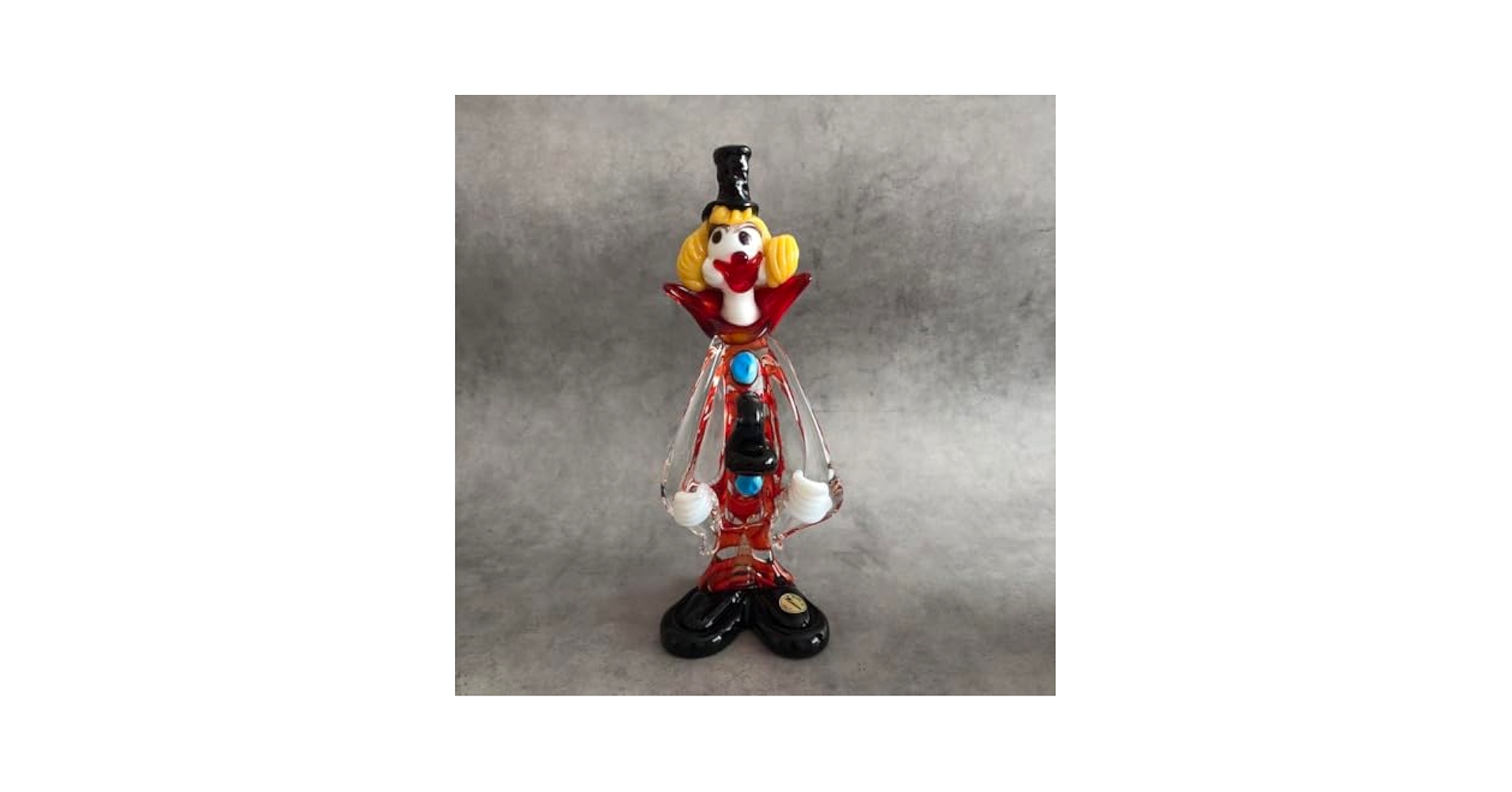 ムラーノガラス ピエロ 人形 ベネチアンガラス　MURANO イタリア製 Amazon.co.jp: ムラーノガラス ピエロ 人形 イタリア ピエロ