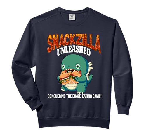 Snackzilla Unleashed Conquering The Binge-eating Game Comfort Colors Adult Sweatshirt