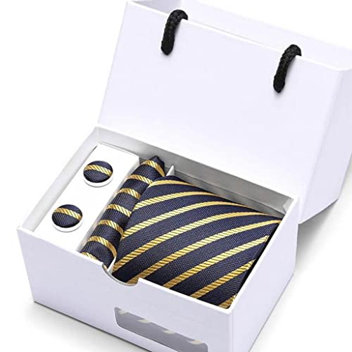 Corbata de seda para hombre con set de boda y fiesta