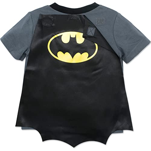 Warner Bros. DC Comics Justice League Batman Superman Cosplay T-Shirt with Cape Toddler2