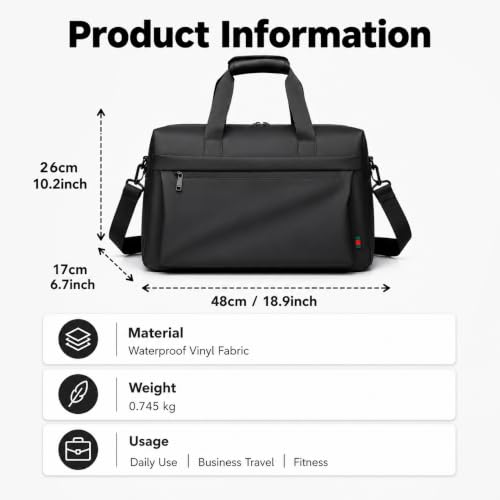 Image of CAVALO - Be Unique Premium Travel Duffle Bag for Men & Women | Water Resistant Weekender Gym Bag| Overnight Cabin Luggage Bag with Detachable Shoulder Strap