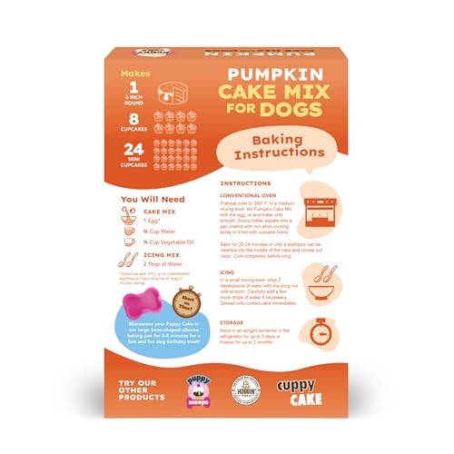 Puppy Cake Pumpkin Cake Mix and Frosting (Wheat-Free) for Dogs