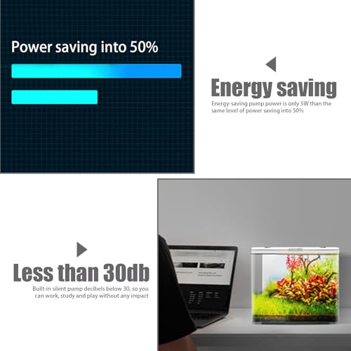 13-Gallon-Aquarium-Starter-kits-Small-Fish-Tank-with-3-Layer-Filter--LED-Light-Clear-Acrylic-Desktop-Fish-Tank-with-Self-Cleaning-System-Home-Decor-for-Betta-Fish-Shrimp-Goldfish