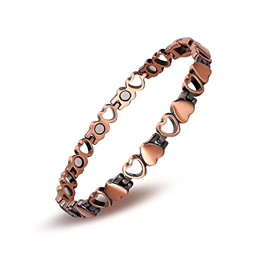 Copper Bracelet for Women,100% Pure Copper Jewelry for Women Arthritis Pain Relief,Solymd Magnetic Bracelets for Women, 100% Hypoallergenic,Lead+Nickel Free, Jewelry Gift with Adjust Tool