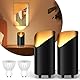 LED Uplight Spot 2 Stück, 7W Bodenstrahler, LED Bodenleuchte zur indirekten Beleuchtung, Standleuchte inklusive GU10 LED Lampe 500LM, Warmes Licht mit 3000 Kelvin, Schwarz